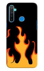 Fired Up – Black Realme 5/5i/5s Hard Case Back Cover by Casekaro