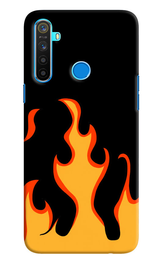 Fired Up – Black Realme 5/5i/5s Hard Case Back Cover by Casekaro