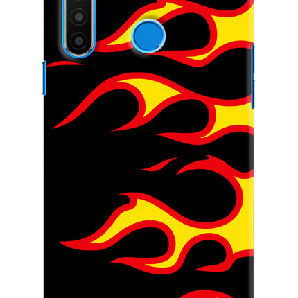 Side Sweep Flames Realme 5/5i/5s Hard Case Back Cover by Casekaro