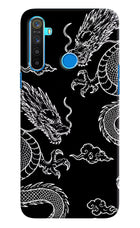 Twin Dragons Realme 5/5i/5s Hard Case Back Cover by Casekaro