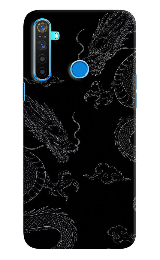 Twin Dragons Realme 5/5i/5s Hard Case Back Cover by Casekaro