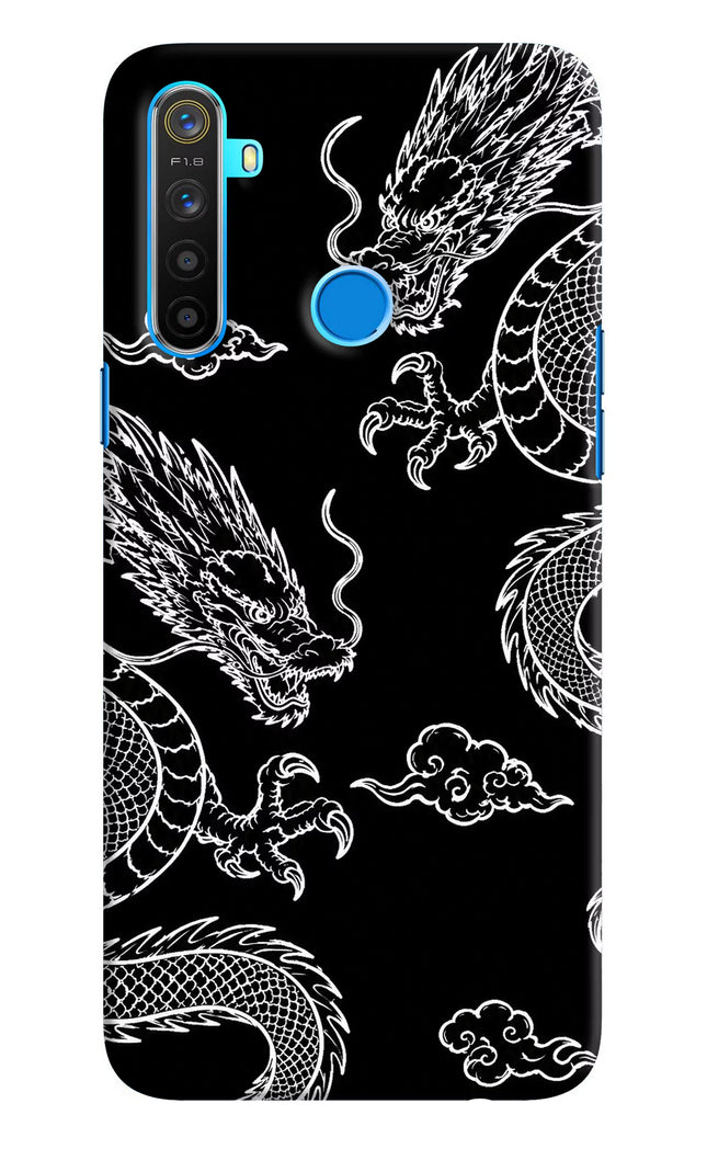 Twin Dragons Realme 5/5i/5s Hard Case Back Cover by Casekaro