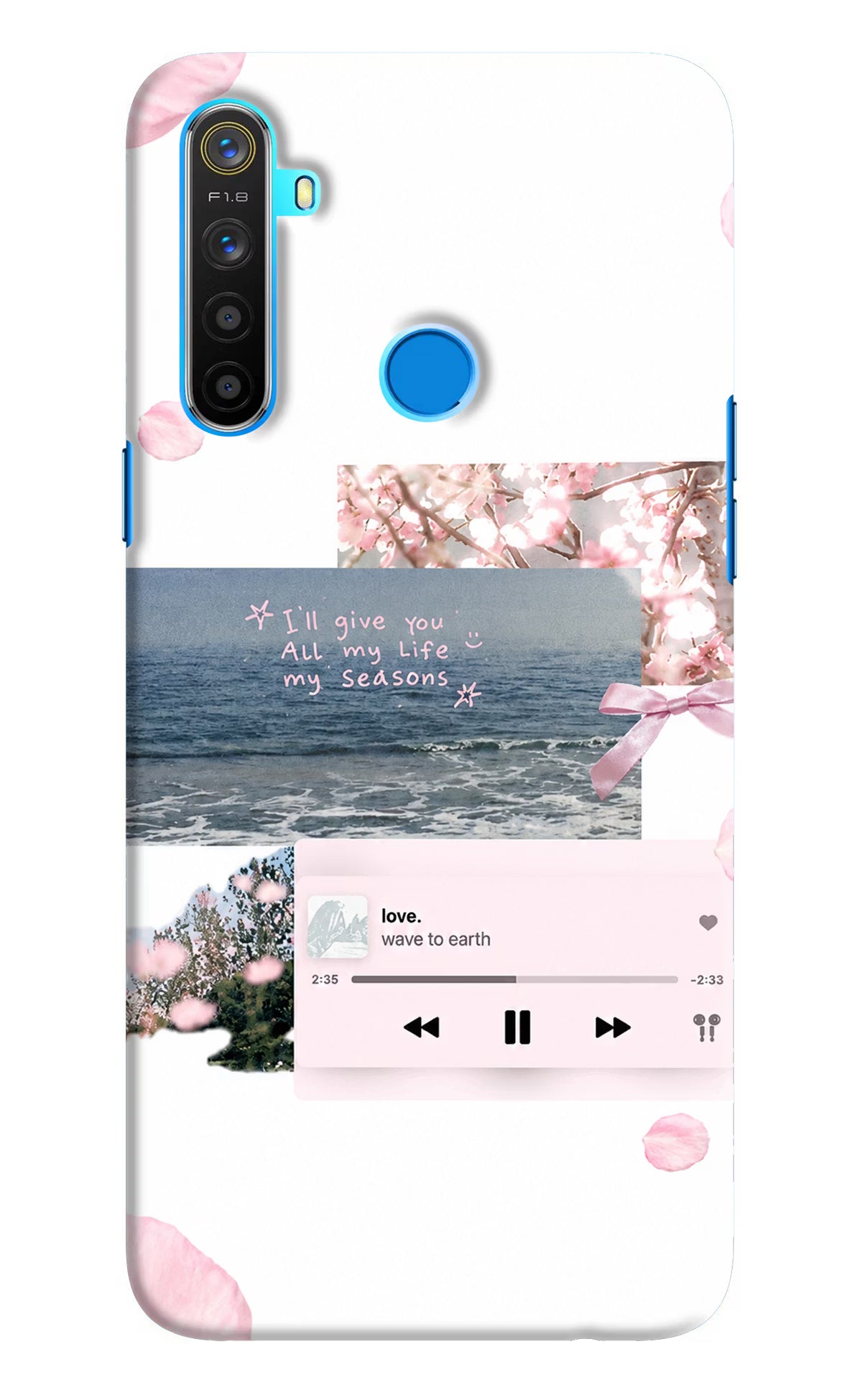 Wave to earth Realme 5/5i/5s Back Cover