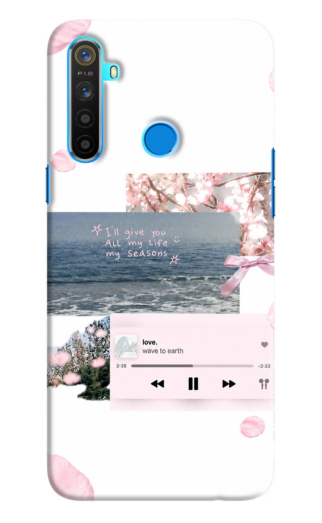 Wave to earth Realme 5/5i/5s Hard Case Back Cover by Casekaro