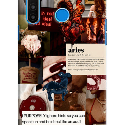 Zodiac Aries Realme 5/5i/5s Hard Case Back Cover by Casekaro