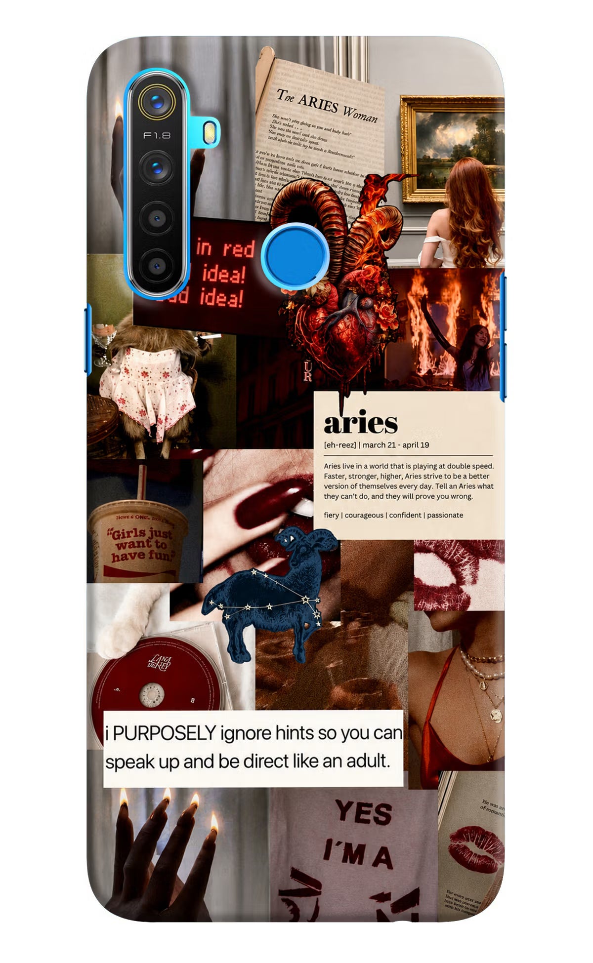 Zodiac Aries Realme 5/5i/5s Back Cover