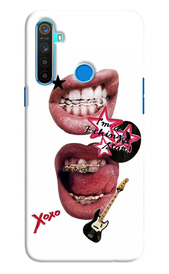 Rockstar Realme 5/5i/5s Hard Case Back Cover by Casekaro