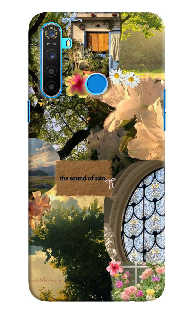 Rain Realme 5/5i/5s Hard Case Back Cover by Casekaro