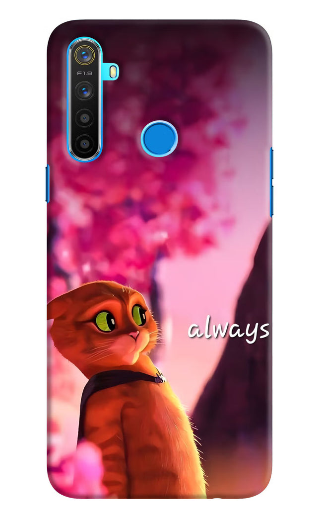 Always Cat Realme 5/5i/5s Hard Case Back Cover by Casekaro