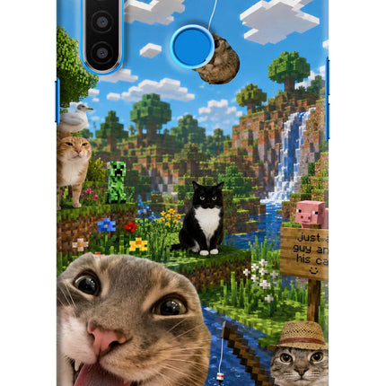 Minecraft Cat Chaos Realme 5/5i/5s Hard Case Back Cover by Casekaro
