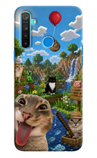 Minecraft Cat Chaos Realme 5/5i/5s Hard Case Back Cover by Casekaro