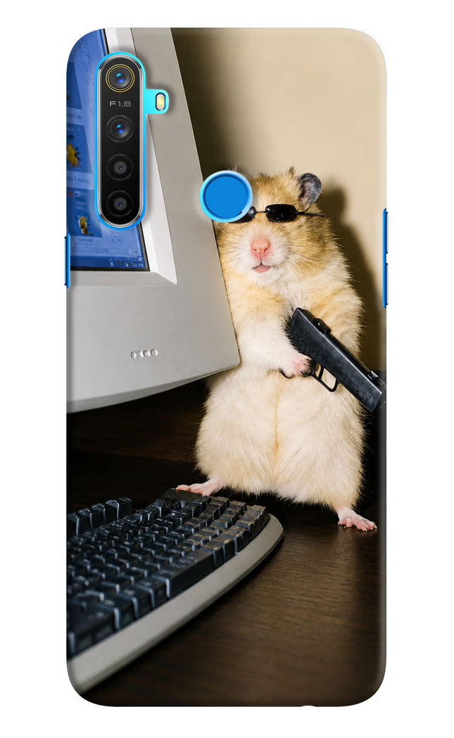 Hacker Hamster Realme 5/5i/5s Hard Case Back Cover by Casekaro