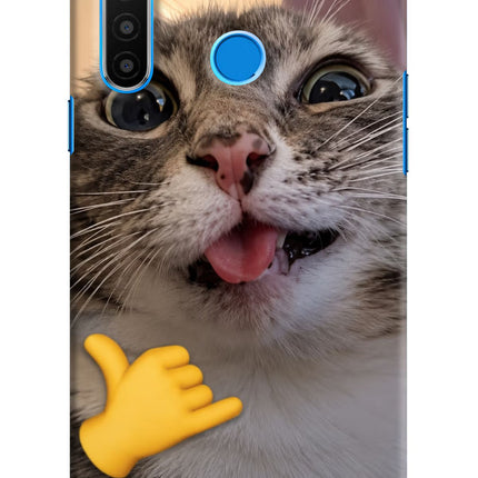 Silly Cat Call Realme 5/5i/5s Hard Case Back Cover by Casekaro
