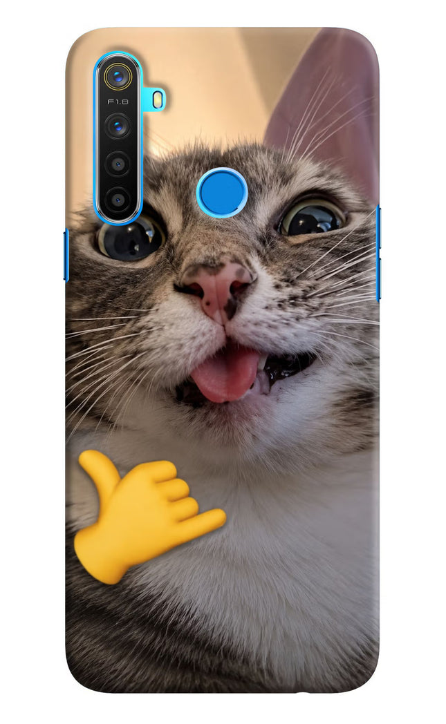 Silly Cat Call Realme 5/5i/5s Hard Case Back Cover by Casekaro