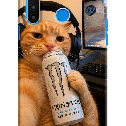 Gamer Cat Energy Realme 5/5i/5s Hard Case Back Cover by Casekaro