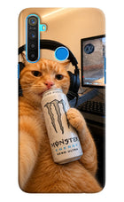 Gamer Cat Energy Realme 5/5i/5s Hard Case Back Cover by Casekaro