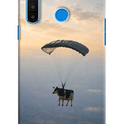 Skydiving Cow Realme 5/5i/5s Hard Case Back Cover by Casekaro