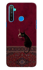 Midnight Cat Realme 5/5i/5s Hard Case Back Cover by Casekaro