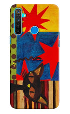 Pop Cat Realme 5/5i/5s Hard Case Back Cover by Casekaro