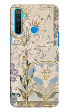 White Lily Realme 5/5i/5s Hard Case Back Cover by Casekaro
