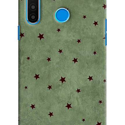 Green Stars Realme 5/5i/5s Hard Case Back Cover by Casekaro