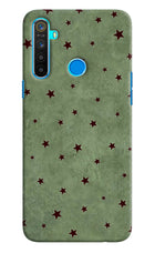 Green Stars Realme 5/5i/5s Hard Case Back Cover by Casekaro