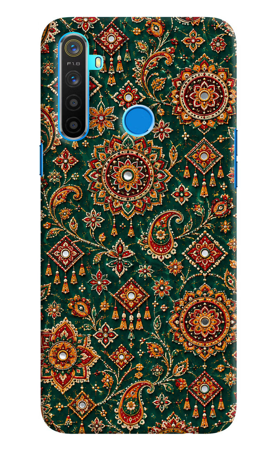 Green Pataka Realme 5/5i/5s Back Cover, Hard case
