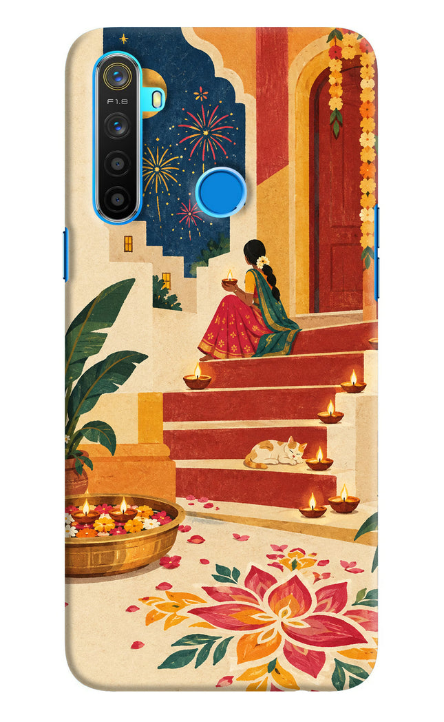 Diwali Rangoli Realme 5/5i/5s Hard Case Back Cover by Casekaro