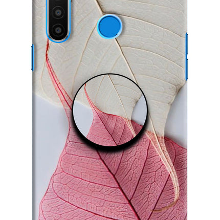 White Pink Leaf Realme 5/5i/5s Pop Case by Casekaro
