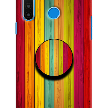 Multicolor Wooden Realme 5/5i/5s Pop Case by Casekaro