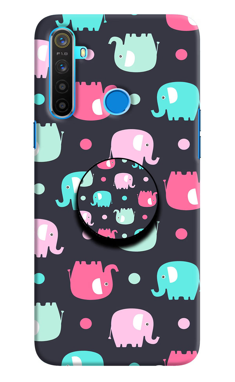 Baby Elephants Realme 5/5i/5s Pop Case, Hard case