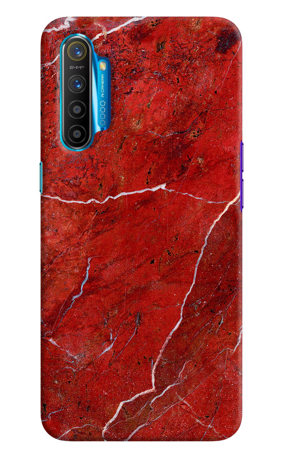 Red Marble Design Realme XT/X2 Hard Case Back Cover by Casekaro