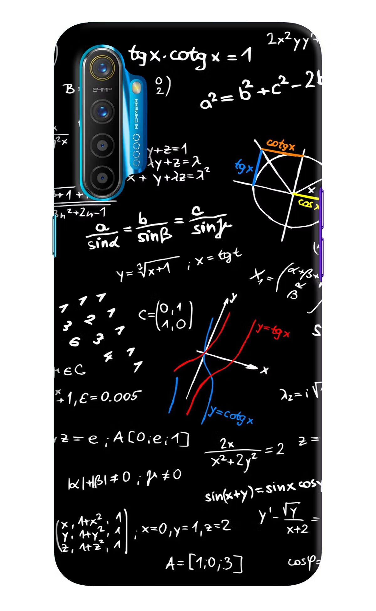 Mathematics Formula Realme XT/X2 Hard Case Back Cover by Casekaro