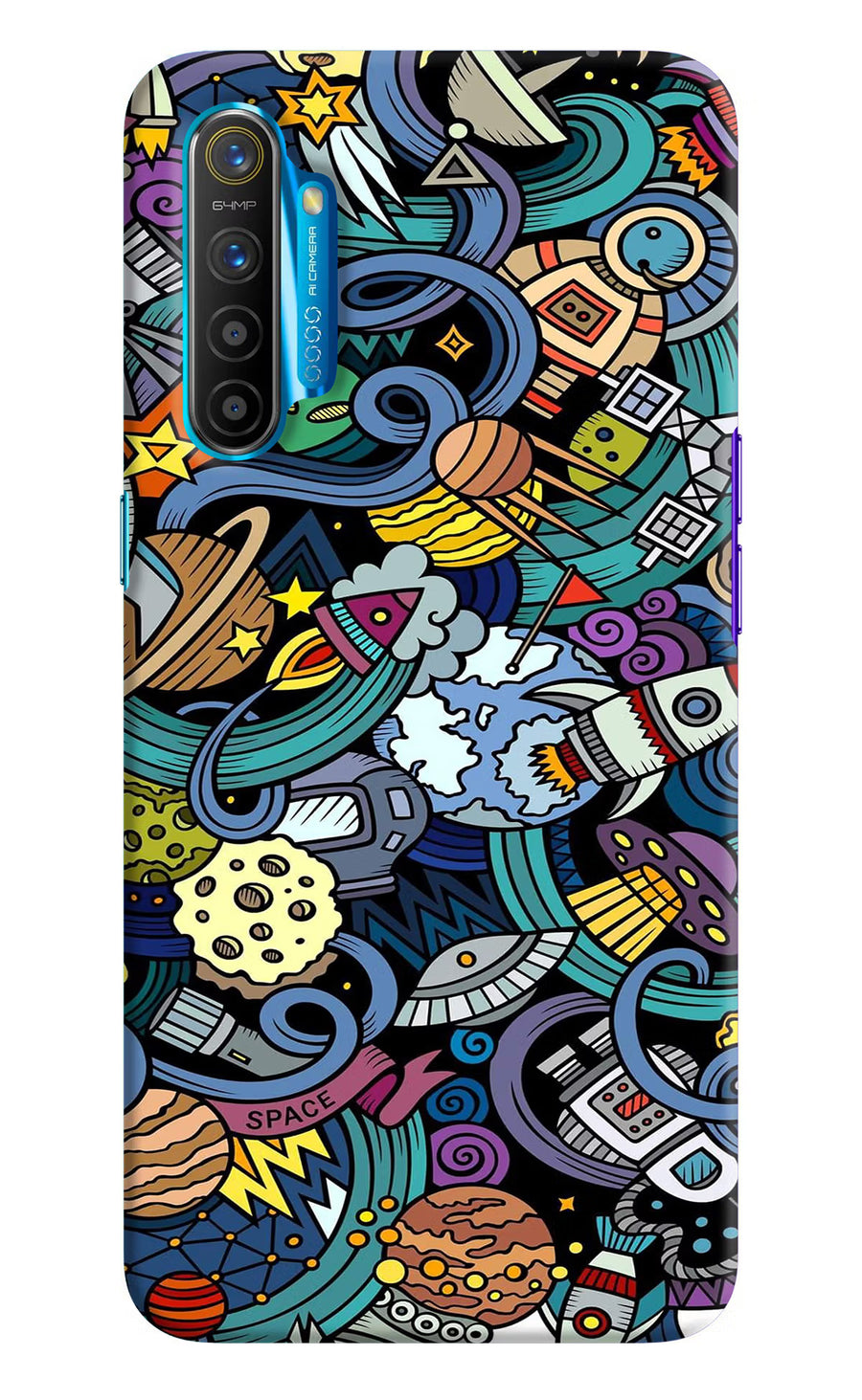 Space Abstract Realme XT/X2 Back Cover, Hard case