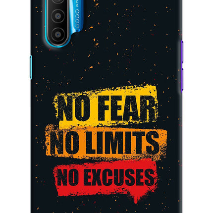 No Fear No Limits No Excuse Realme XT/X2 Hard Case Back Cover by Casekaro