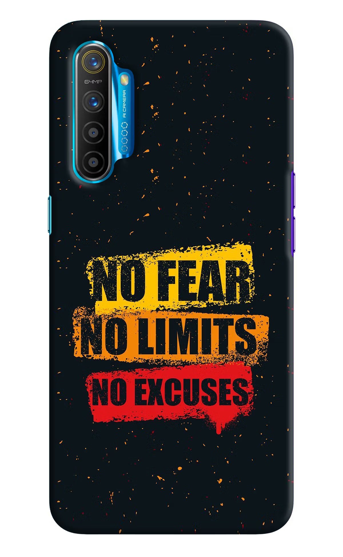 No Fear No Limits No Excuse Realme XT/X2 Hard Case Back Cover by Casekaro