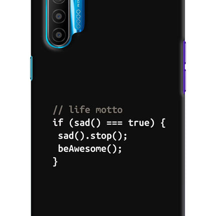 Life Motto Code Realme XT/X2 Hard Case Back Cover by Casekaro