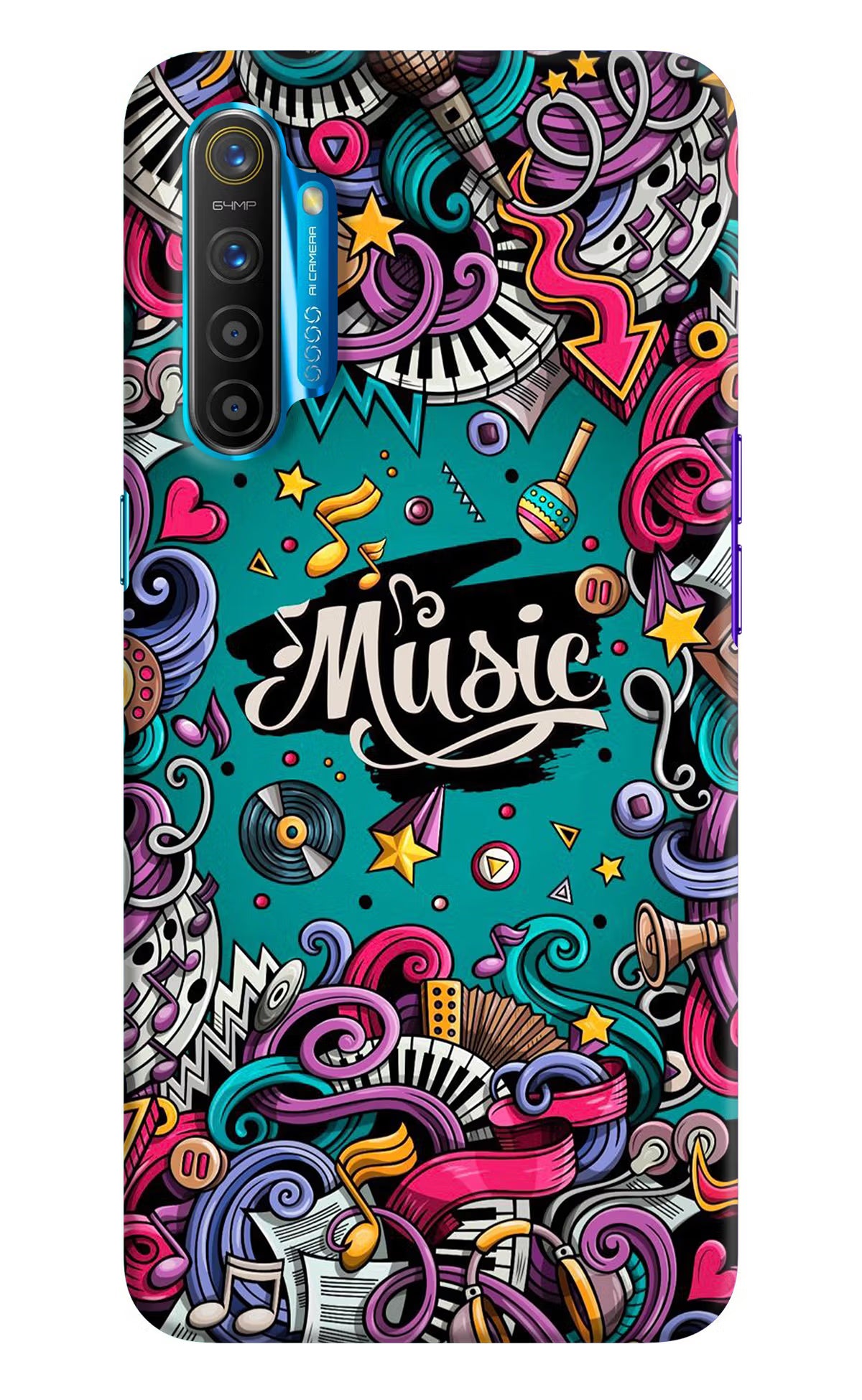 Music Graffiti Realme XT/X2 Hard Case Back Cover by Casekaro