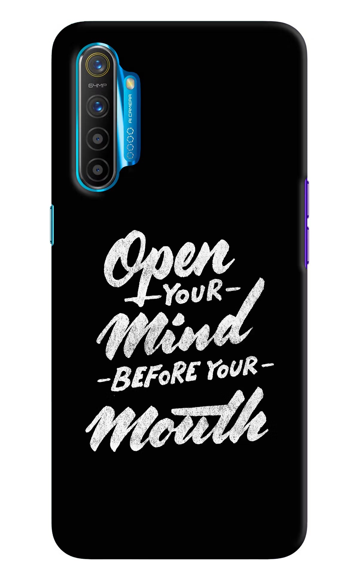 Open Your Mind Before Your Mouth Realme XT/X2 Hard Case Back Cover by Casekaro