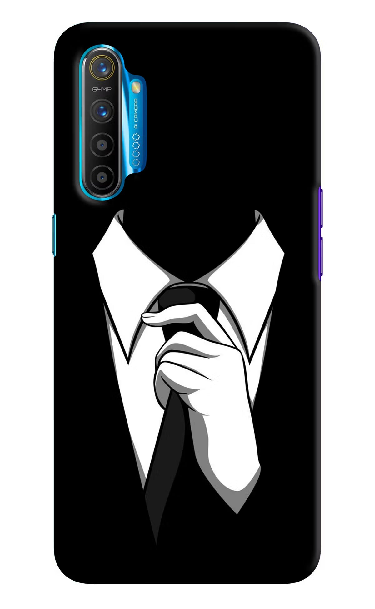 Black Tie Realme XT/X2 Hard Case Back Cover by Casekaro