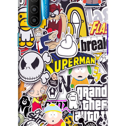 Sticker Bomb Realme XT/X2 Hard Case Back Cover by Casekaro