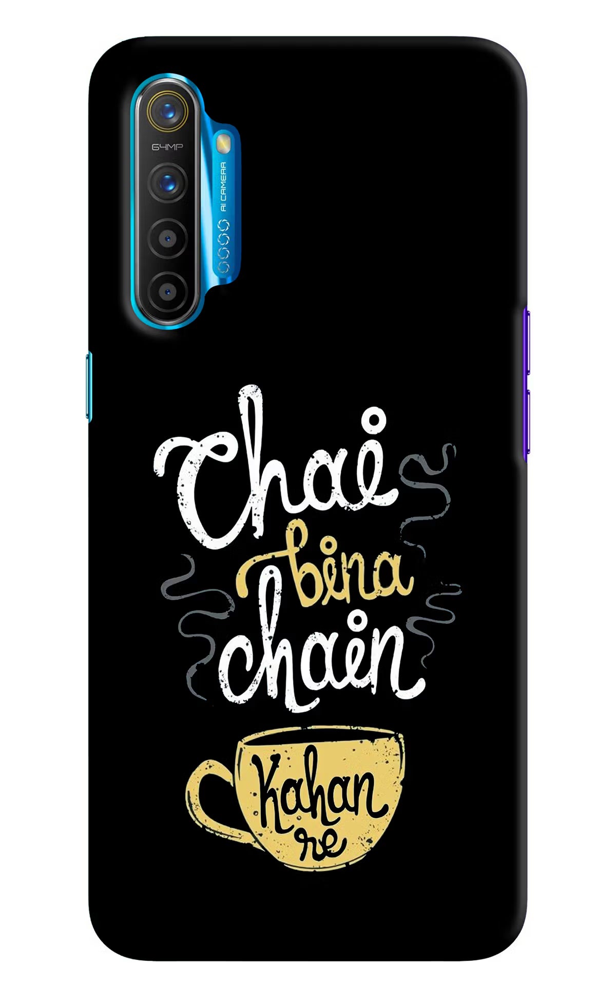 Chai Bina Chain Kaha Re Realme XT/X2 Hard Case Back Cover by Casekaro