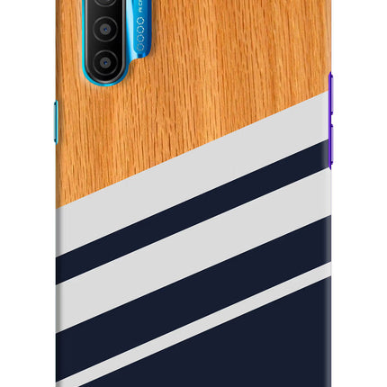 Blue and white wooden Realme XT/X2 Hard Case Back Cover by Casekaro