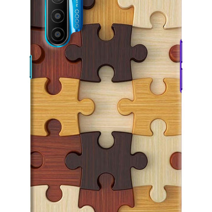 Wooden Puzzle Realme XT/X2 Hard Case Back Cover by Casekaro