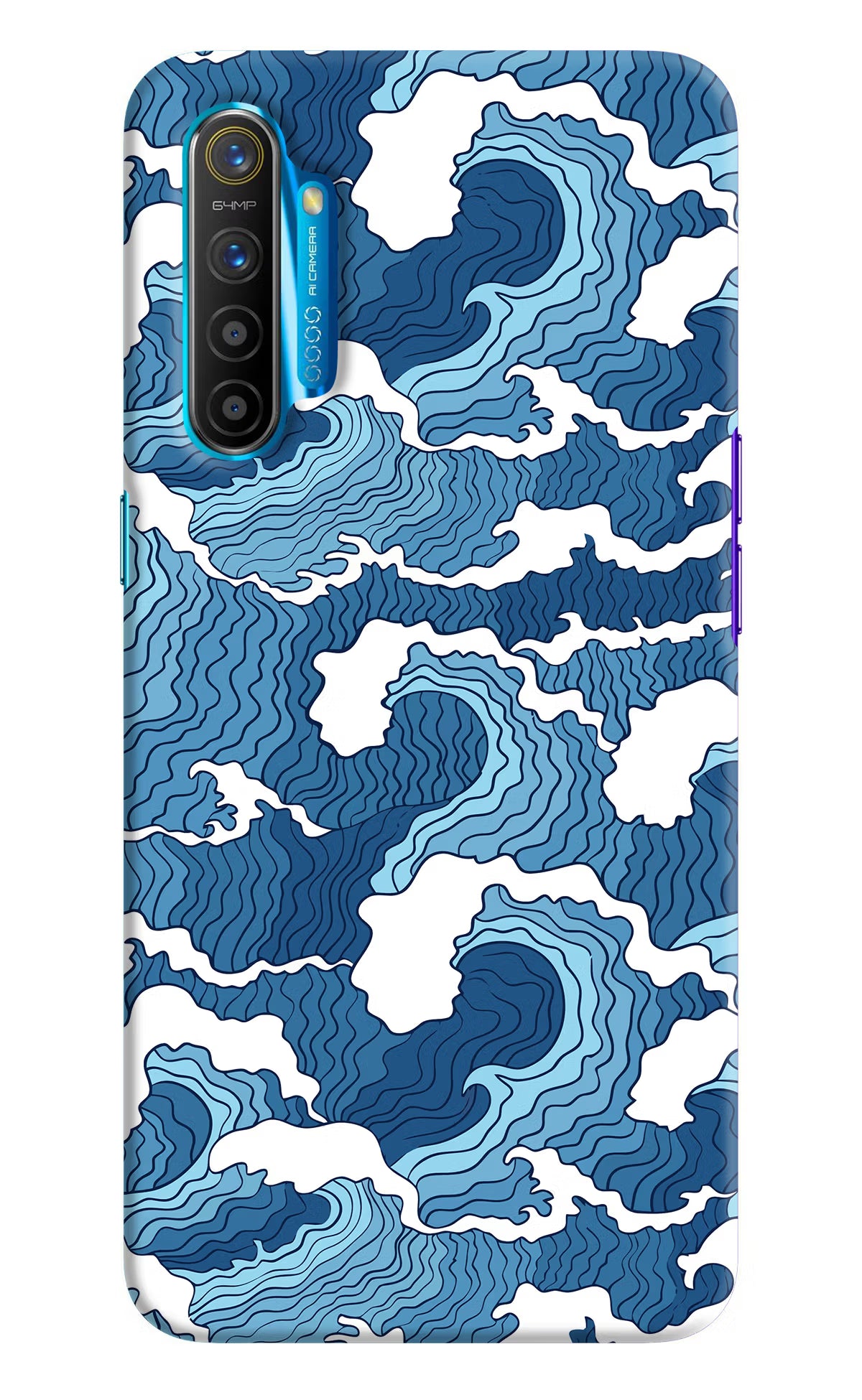 Blue Waves Realme XT/X2 Hard Case Back Cover by Casekaro