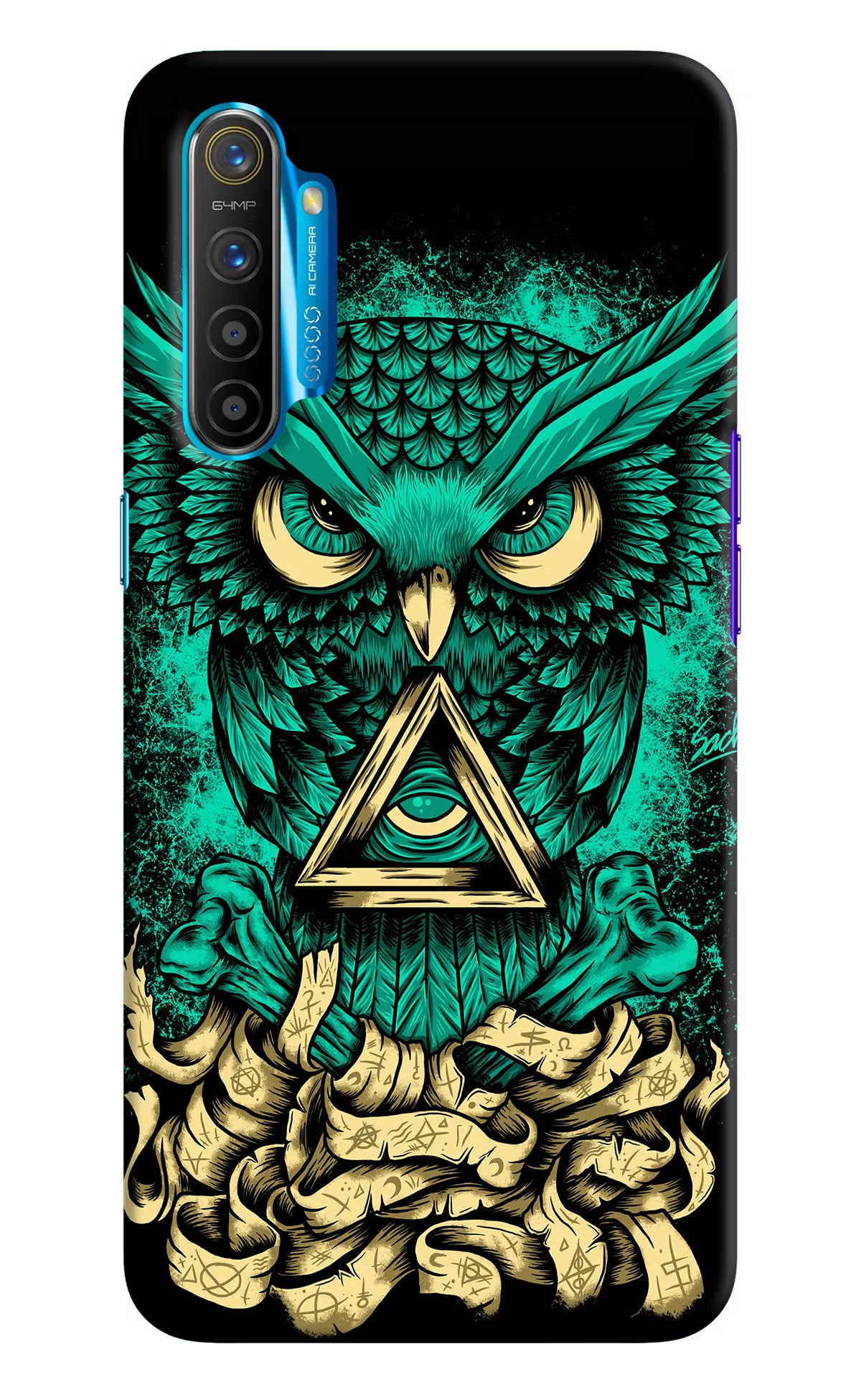 Green Owl Realme XT/X2 Hard Case Back Cover by Casekaro