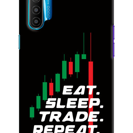 Eat Sleep Trade Repeat Realme XT/X2 Hard Case Back Cover by Casekaro