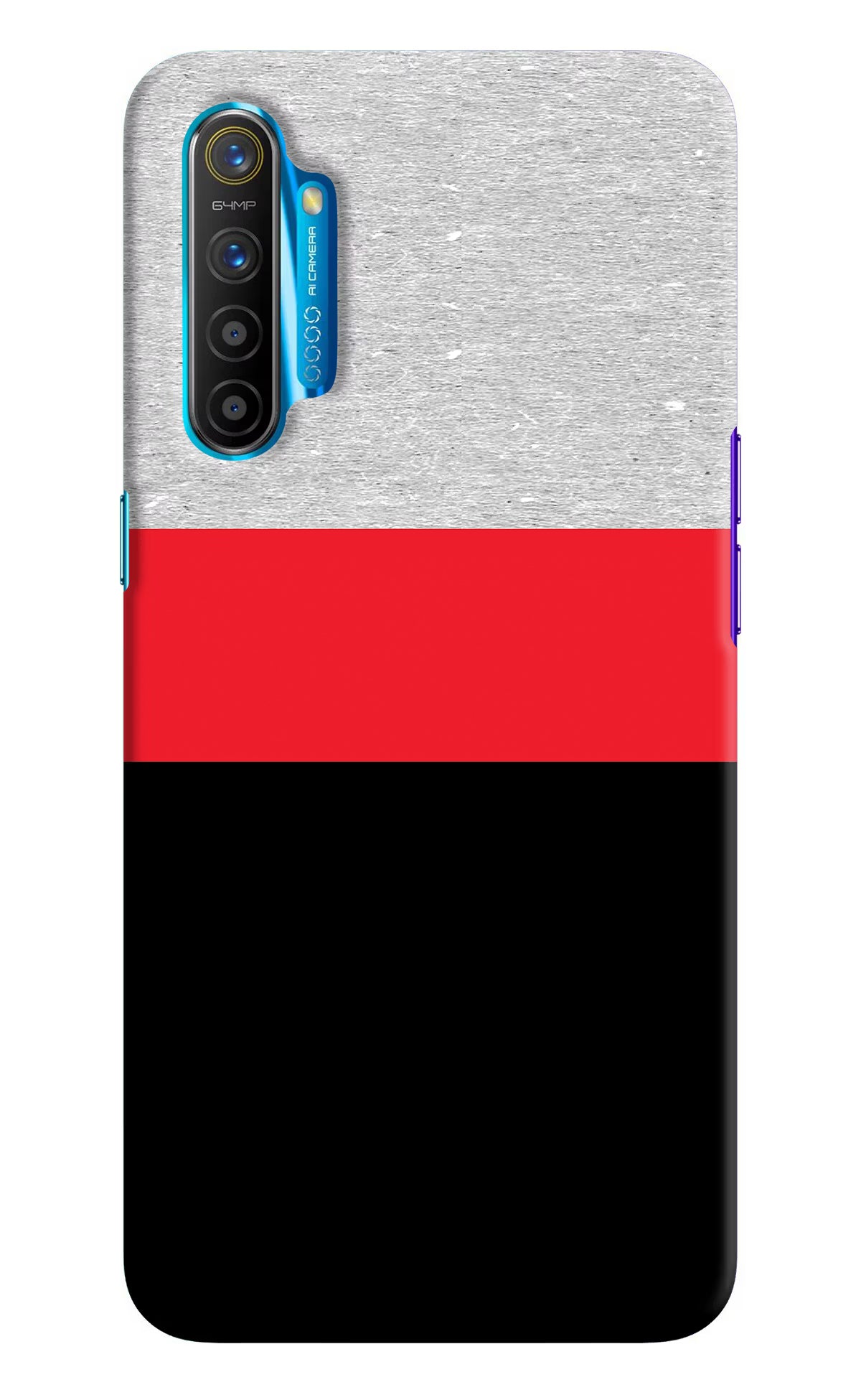 Tri Color Pattern Realme XT/X2 Hard Case Back Cover by Casekaro