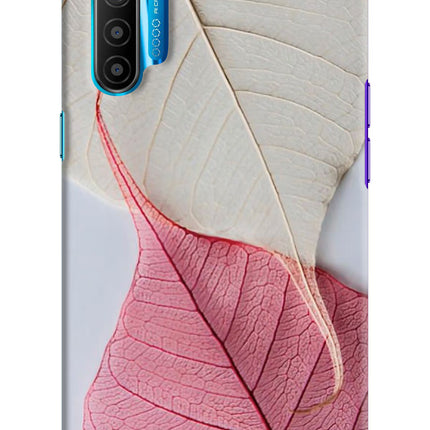 White Pink Leaf Realme XT/X2 Hard Case Back Cover by Casekaro