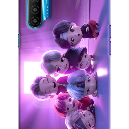 BTS Chibi Realme XT/X2 Hard Case Back Cover by Casekaro